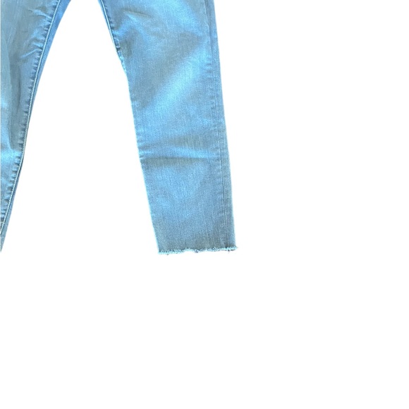 Banana Republic medium wash button fly raw hem high waist denim jean size 31 - Picture 2 of 11